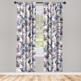 thumbnail image 1 of Springtime Window Curtains, Alstroemeria Flowers with Nude Colors and Peduncles of Spring Art, Lightweight Decor 2-Panel Set with Rod Pocket, Pair of - 28"x63", Lavender Blue Pale Orange, by Ambesonne, 1 of 3