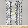 thumbnail image 1 of Springtime Window Curtains, Alstroemeria Flowers with Nude Colors and Peduncles of Spring Art, Lightweight Decor 2-Panel Set with Rod Pocket, Pair of - 28"x84", Lavender Blue Pale Orange, by Ambesonne, 1 of 3