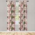 thumbnail image 1 of Springtime Window Curtains, Colorful Design Garden Scene Flowers Boho With Leaves Romance Print, Lightweight Decor 2-Panel Set with Rod Pocket, Pair of - 28"x63", Pistachio Green Blush, by Ambesonne, 1 of 3