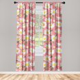thumbnail image 1 of Springtime Window Curtains, Romantic Concept Watercolor Style Drawn Daisy Chamomile Print, Lightweight Decor 2-Panel Set with Rod Pocket, Pair of - 28"x95", Off White Mustard and Coral, by Ambesonne, 1 of 3