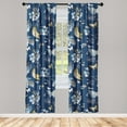 thumbnail image 1 of Springtime Window Curtains, Simple Design Modern Butterfly and Floral Boho Artwork Neutral Print, Lightweight Decor 2-Panel Set with Rod Pocket, Pair of - 28"x95", Dark Lavender Sea Blue, by Ambesonne, 1 of 3