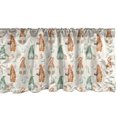 thumbnail image 1 of Springtime Window Valance, Easter Themed Gnome Pattern With Flowers Vintage on Plain Backdrop, Curtain Valance for Kitchen Bedroom with Rod Pocket, 54" X 18", Off White Persian Orange, by Ambesonne, 1 of 2