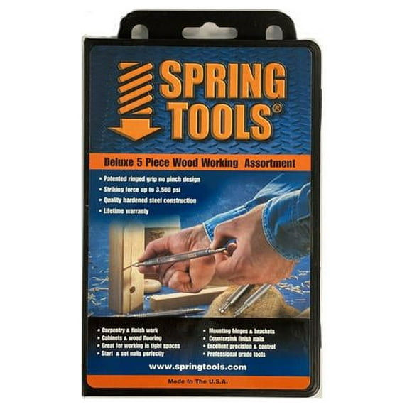 Springtools 2014893 Deluxe Nail Set, Silver - 5 Piece