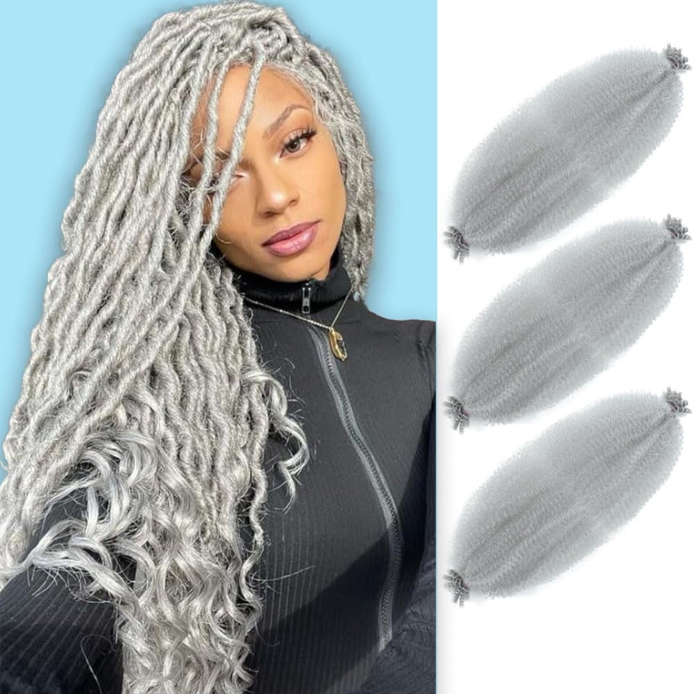 Springy Leg Extentions Springy Afro Twist Hair Pre Separated, Pre Stretched Wrapping Hair for ...