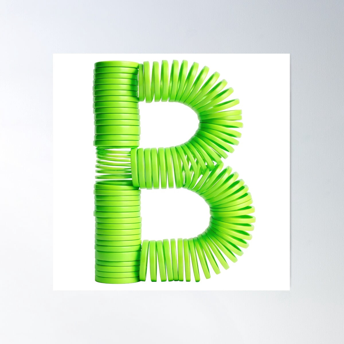 Springy Letter B Poster Wall Art, Modern Wall Decor For Living Room ...