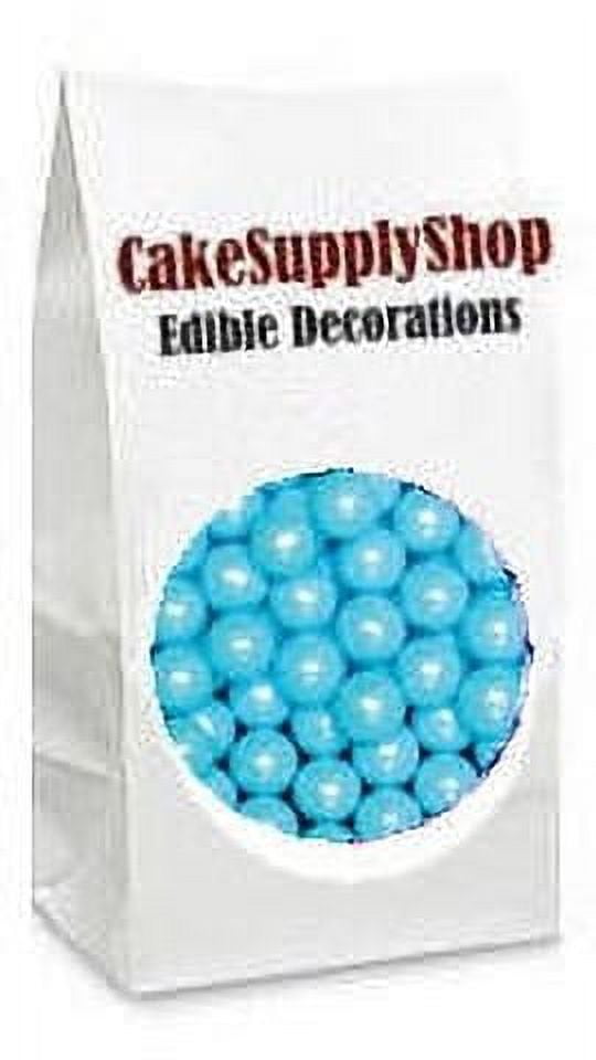 Sprinkle Deco Blue Edible Shimmer Pearls Cake Cupcake Cookie Decoration Candy Beads 4oz