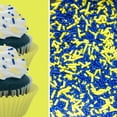 thumbnail image 1 of Sprinkle Deco® Blue and Yellow Cake Pop Cookie Cupcake Cakes Semi-Sweet Edible Confetti Decorations Sprinkles Desert Jimmies Toppers, 1 of 3