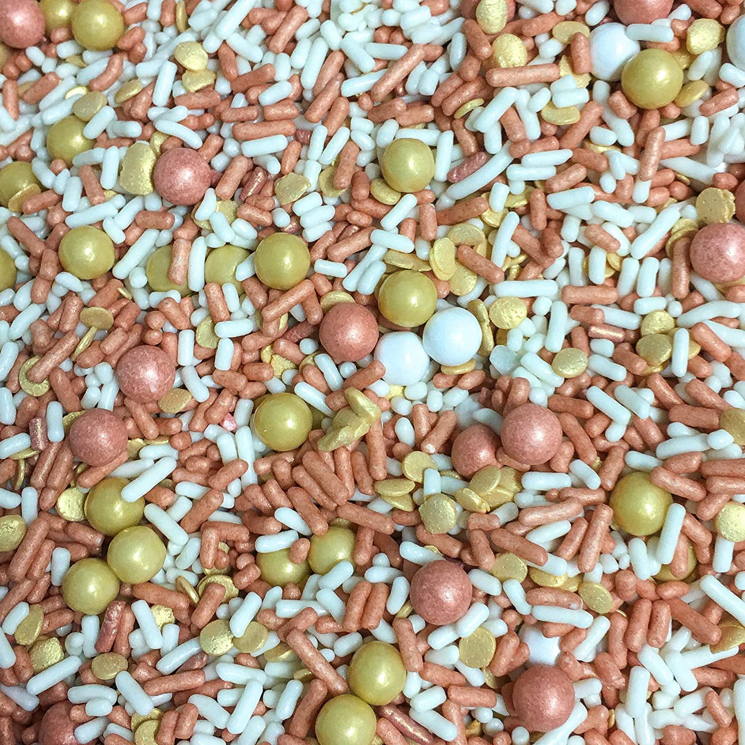 Sprinkle Deco Bronze Rose Shabby Elegant Gold Chic Cupcake Cake Decoration Confetti Sprinkles Cake Cookie Icecream Donut Jimmies Quins 4oz