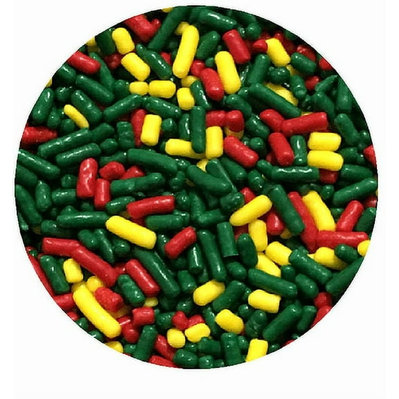 Sprinkle Deco Fiesta Yellow Green Red Cake Pop Cookie Cupcake Cakes Semi-Sweet Edible Confetti Decorations Sprinkles Desert Jimmies Toppers