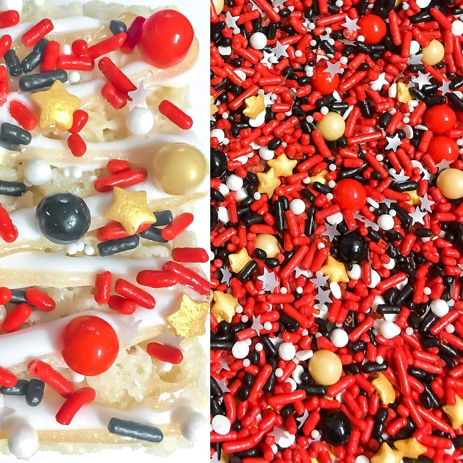 Sprinkle Deco Hollywood Star Edible Confetti Sprinkles Cake Cookie