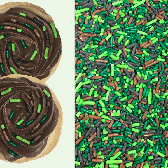 Sprinkle Deco Jungle Camouflage Edible Decoration Confetti Sprinkles Cake Cookie Cupcake IceCream Donut Quins 6oz