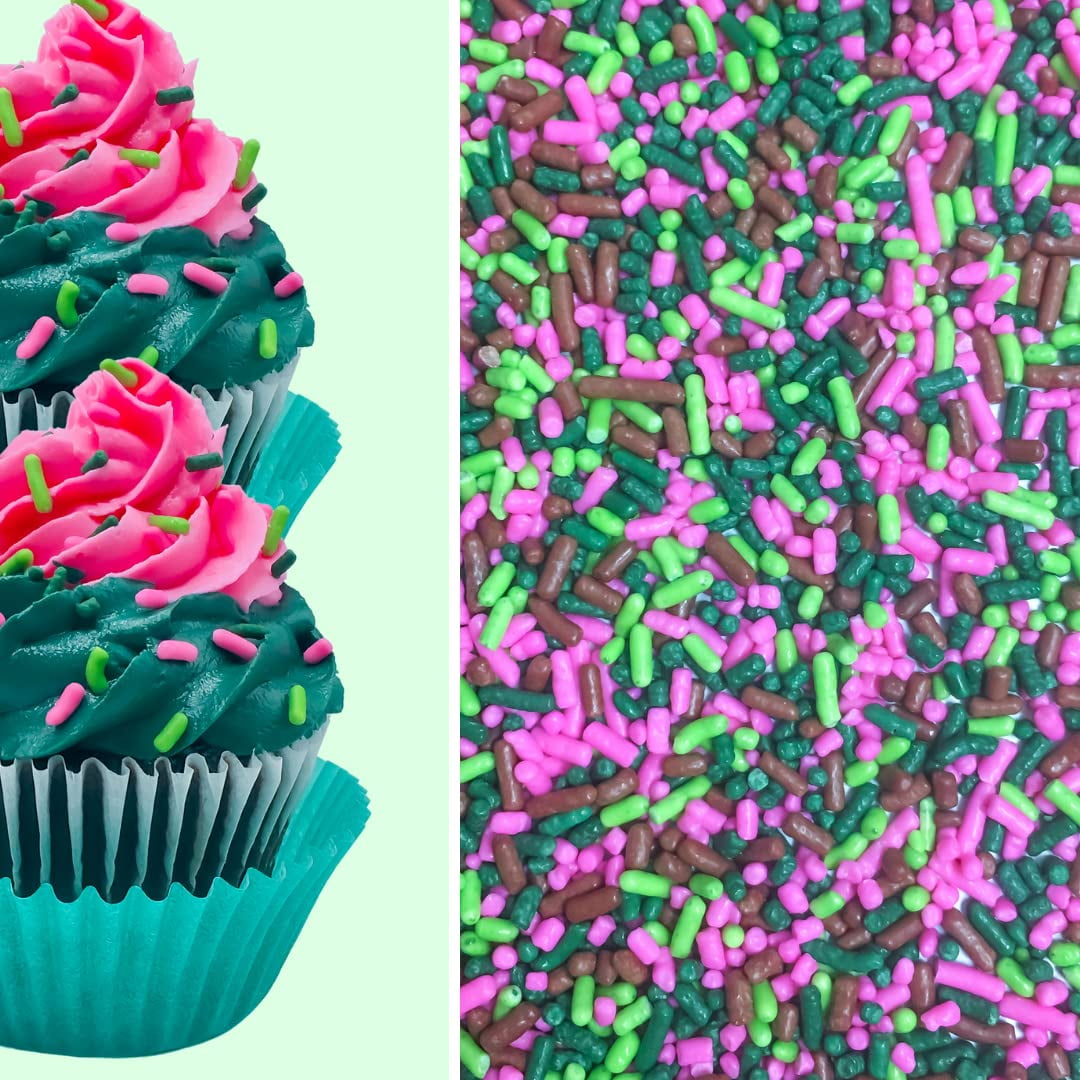 Sprinkle Deco Pink Jungle Camoflage Cake Pop Cookie Cupcake Cakes Semi-Sweet Edible Confetti Decorations Sprinkles Desert Jimmies Toppers