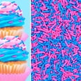 thumbnail image 1 of Sprinkle Deco® Pink and Blue Gender Reveal Cake Pop Cookie Cupcake Cakes Semi-Sweet Edible Confetti Decorations Sprinkles Desert Jimmies Toppers, 1 of 3