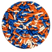 Sprinkle Deco® Orange white Blue Cake Pop Cookie Cupcake Cakes Semi-Sweet Edible Confetti Decorations Sprinkles Desert Jimmies Toppers