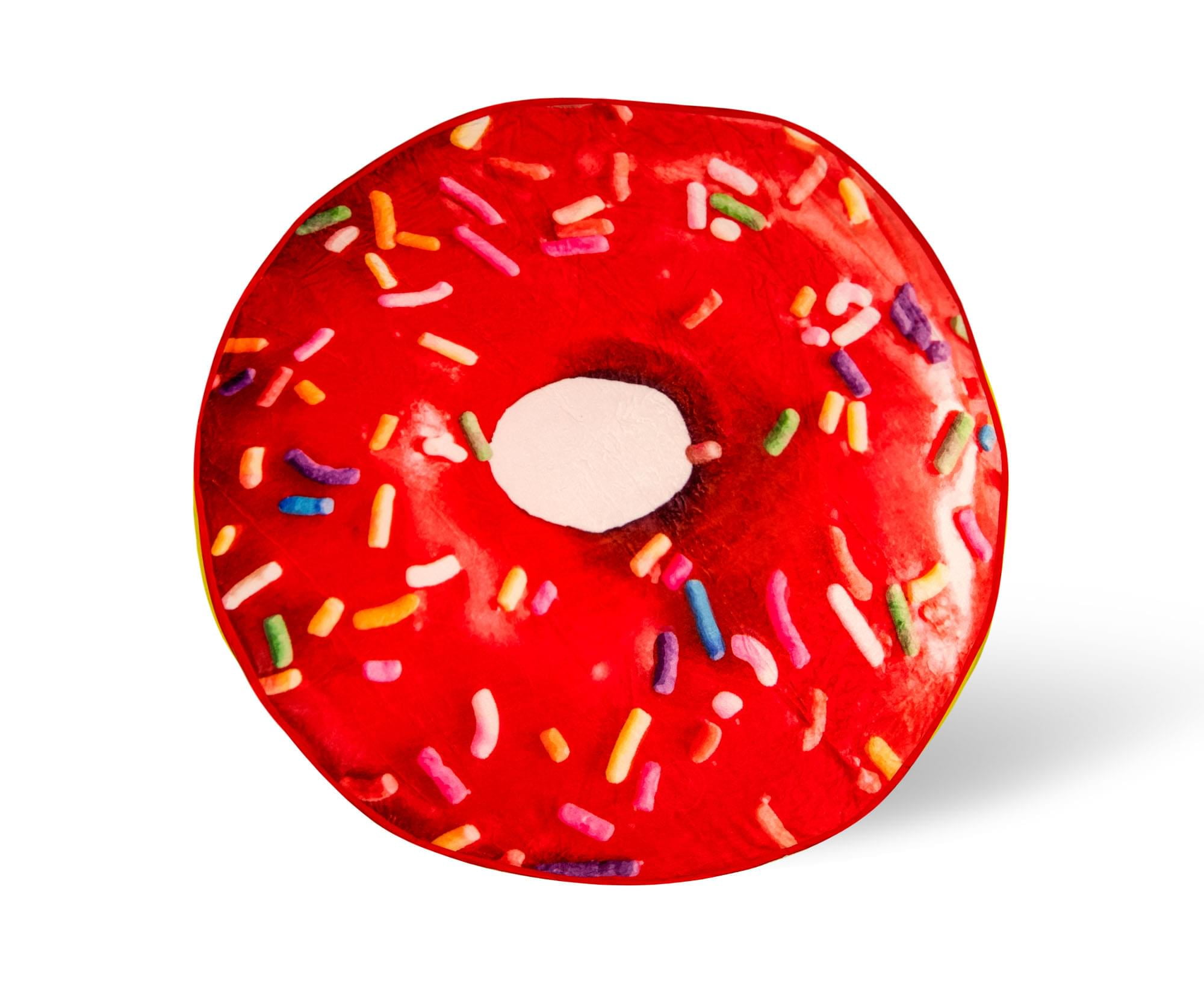 Sprinkle Donut Round Fleece Throw Blanket 60 Inches