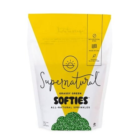 Supernatural Grassy Green Softies Dessert Toppings, 16oz Bag - Shelf-Stable Sprinkles
