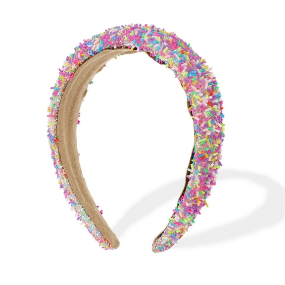Sprinkle Headband Decor Hairbands Wide Fashion Hair Hoops Hair Accessories for Women Purple