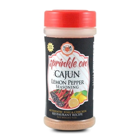Sprinkle On Cajun Lemon Pepper Seasoning, 9-Ounce Bottle