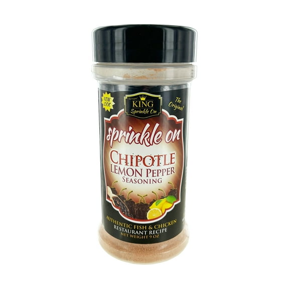 Sprinkle On Chipotle Lemon Pepper Seasoning, 9-Ounce Bottle