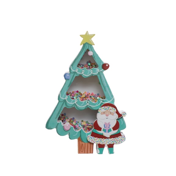 Sprinkle Shop 6.5" Tree with Santa Tabletop Dcor by Ashland - Christmas and Holiday Home Decor