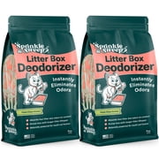 Sprinkle & Sweep Litter Box Deodorizer - 2 Pack, 8oz Bags - Cat & Kitten Home Odor Neutralizer, Ultra-Absorbent Formula, Non-Toxic, Pet Smell Control
