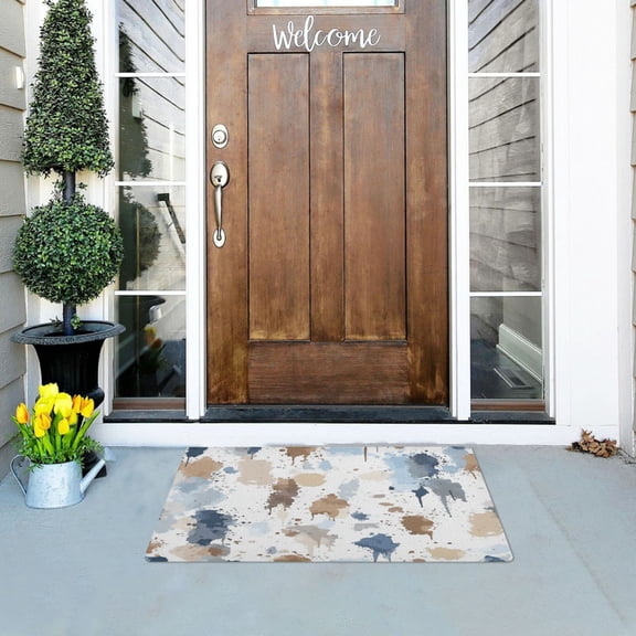 Sprinkle Watercolor Highly Absorbent Polyester Doormat Anti-slip Anti-fouling Indoor Outdoor Entrance Welcome Mat 3220in.