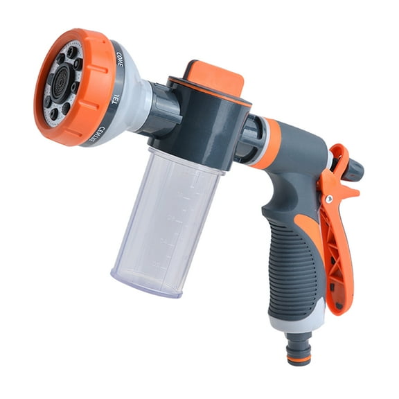 Sprinkler,Dispenser Tool With Sprayer Nozzle Soap 8 Modes Car Pressure Sprayer Nozzle Water Pressure Sprayer Car Water Tool With 8 Soap Dispenser Tool With 8 Modes Dsfen Buzhi Grey & Orange