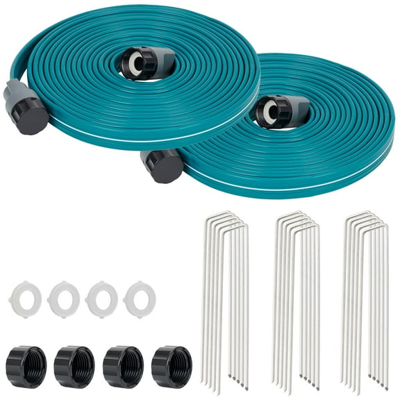 Sprinkler Hose Soaker Hose 25 ft 2Pack for Garden Lawn and Yard, Watering Hose with Hole for Plants Flower