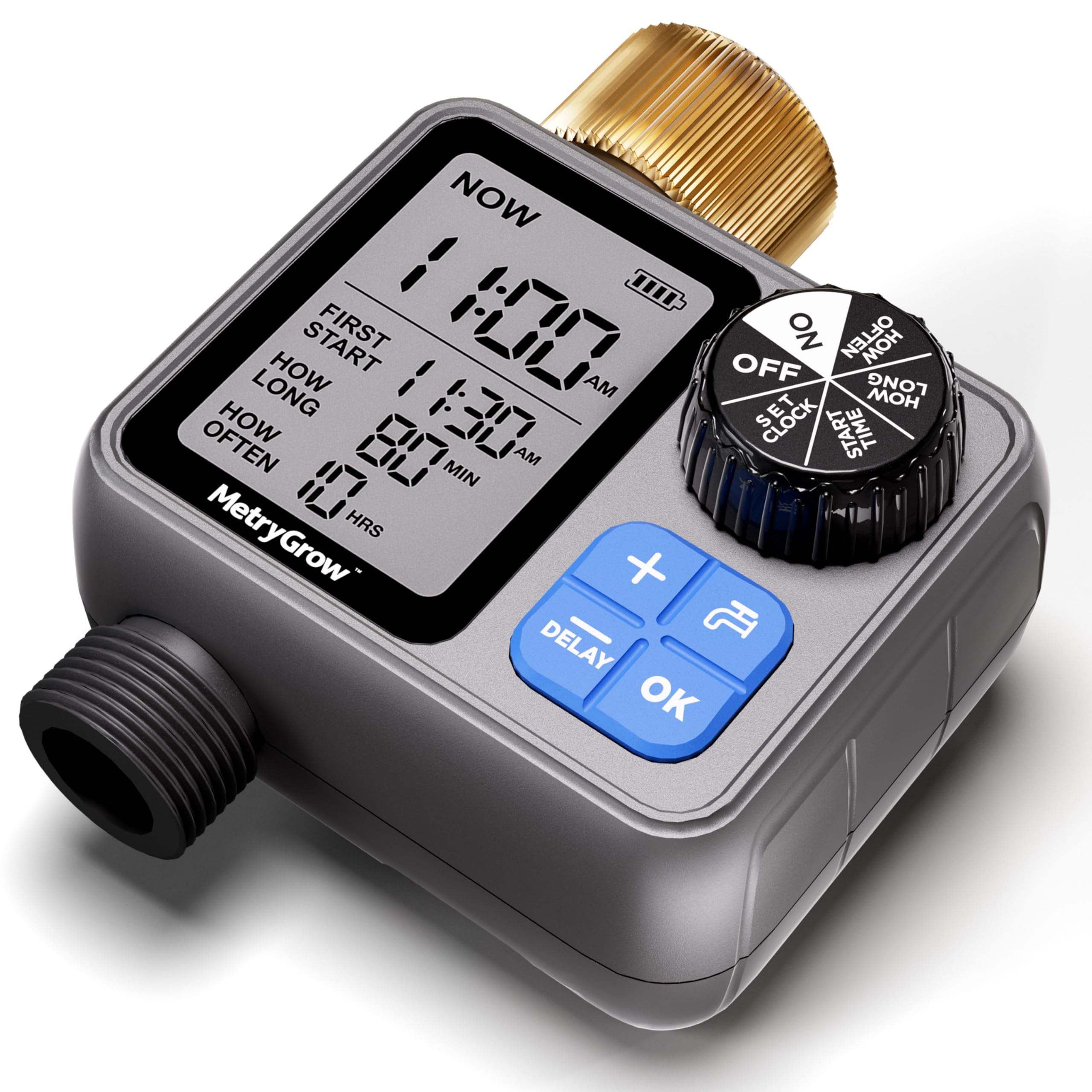 Sprinkler Irrigation Timer with SSF20 Brass Inlet, Programmable Water ...