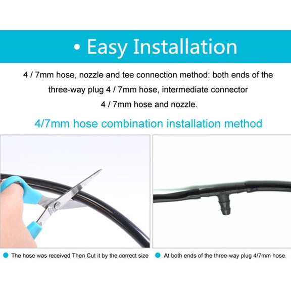 Sprinkler Kit,Combination Suit With Nozzle Tool Combination With 4/7mm Tee Size Lawn Outdoors Sprayer Nozzles Spray Outdoors Sprayer Nozzles Spray Sprinkler Nozzle Nozzles Spray Sprinkler