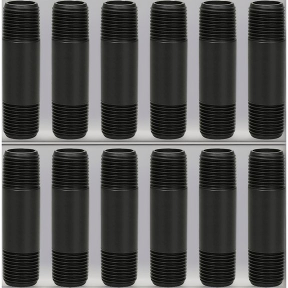Sprinkler Riser Extension Kit – 24 Pcs 1/2" NPT Fittings – 12 x 2" MNPT Riser Extensions & 12 x Double Female Couplings – For Lawn & Garden Irrigation Systems