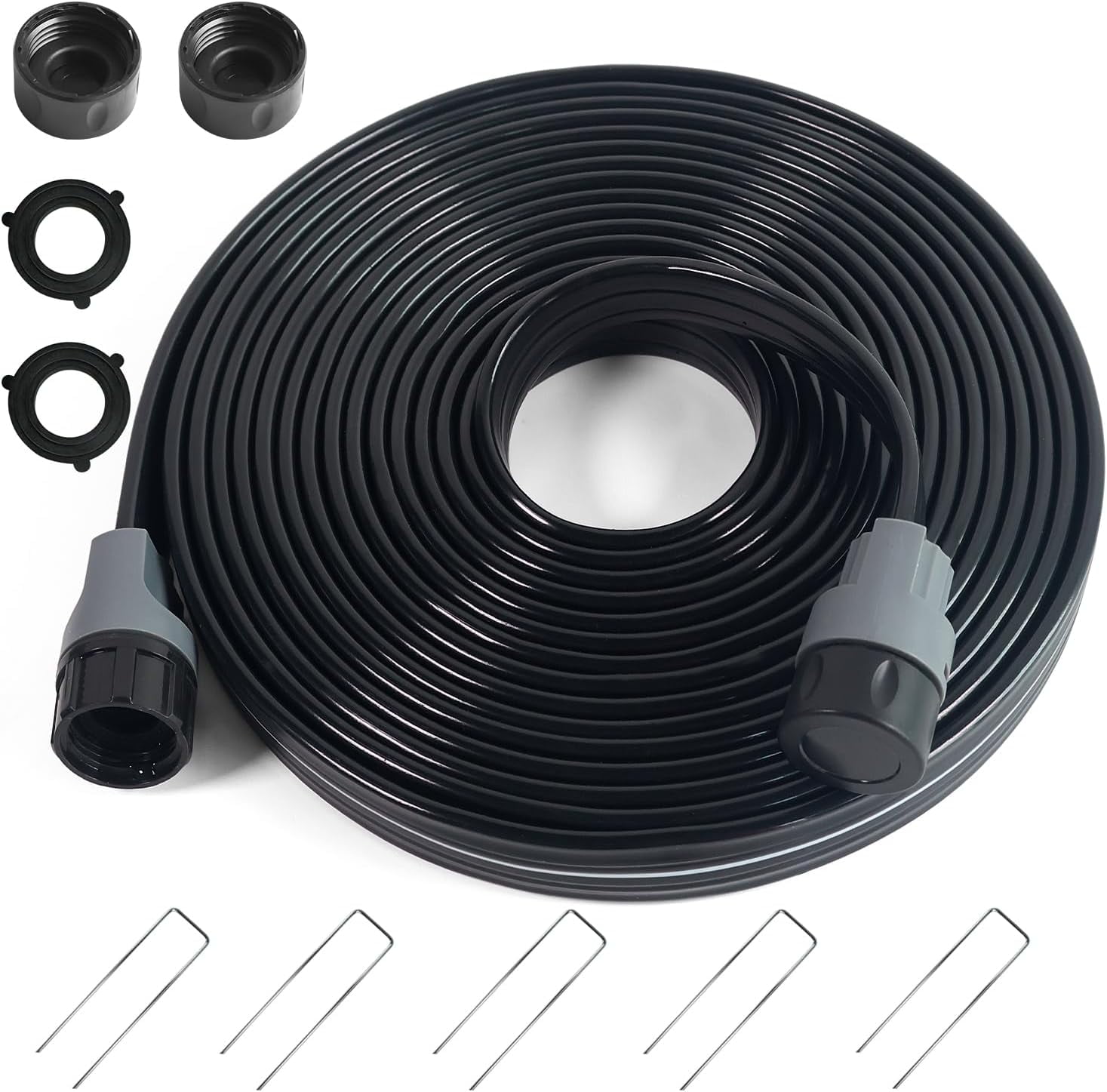 Sprinkler Soaker Hose 25 ft, Flat Watering Hose with Holes, Water