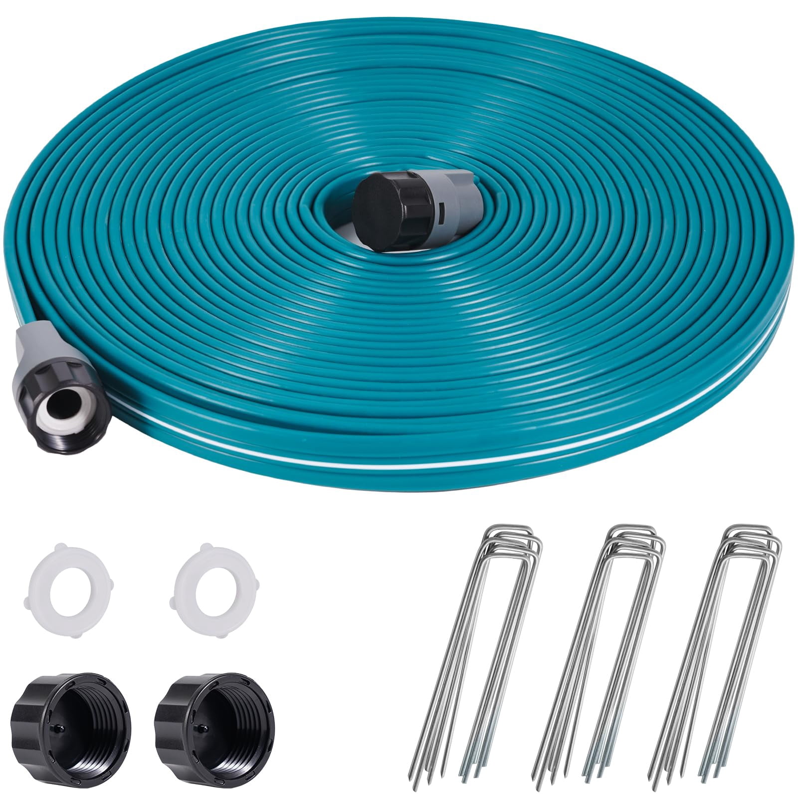 Sprinkler Soaker Hose 50 Ft For Garden Lawn Watering With Stakes