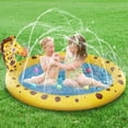 thumbnail image 1 of Splash Pad for Kids Ages 4-8 ,Perfect Toddler Outdoor Toy for Summer Fun, Backyard Water Play Mat for Babies Toddlers or Pet Dog, Giraffe-Themed,Yellow, 1 of 7