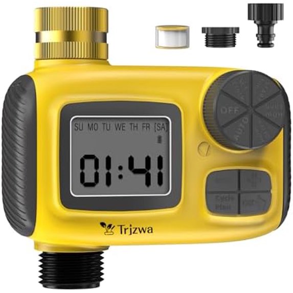 Sprinkler Timer for Outdoor,2025 Brass Inlet Release Water Timer for Garden Irrigation Hose Timers with Rain Delay and Manual Irrigation for Garden,Lawn,Yard Watering System