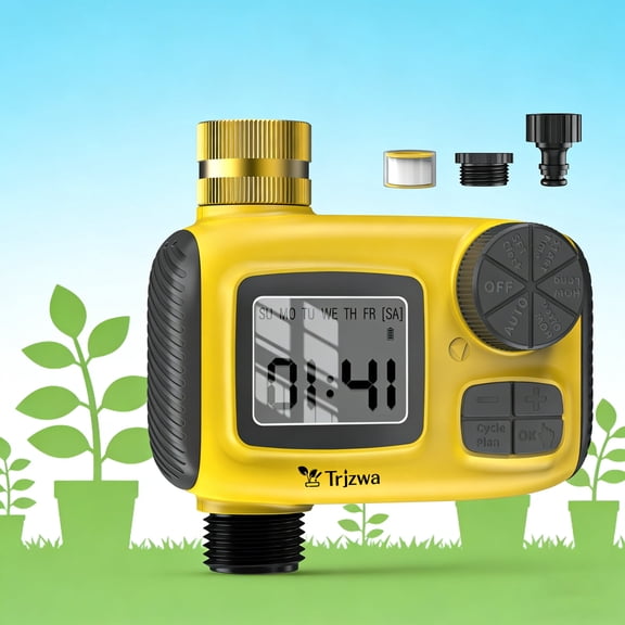 Sprinkler Timer for Outdoor,Brass Inlet Release Water Timer for Garden Irrigation Hose Timers with Rain Delay and Manual Irrigation for Garden,Lawn,Yard Watering System