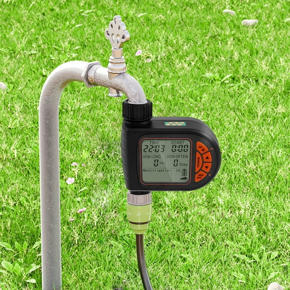 Sprinkler Timer Programmable Water Timer with Rain Delay/Manual/Automatic Watering System Digital Irrigation Timer Outdoor Water Timer for Garden Hose
