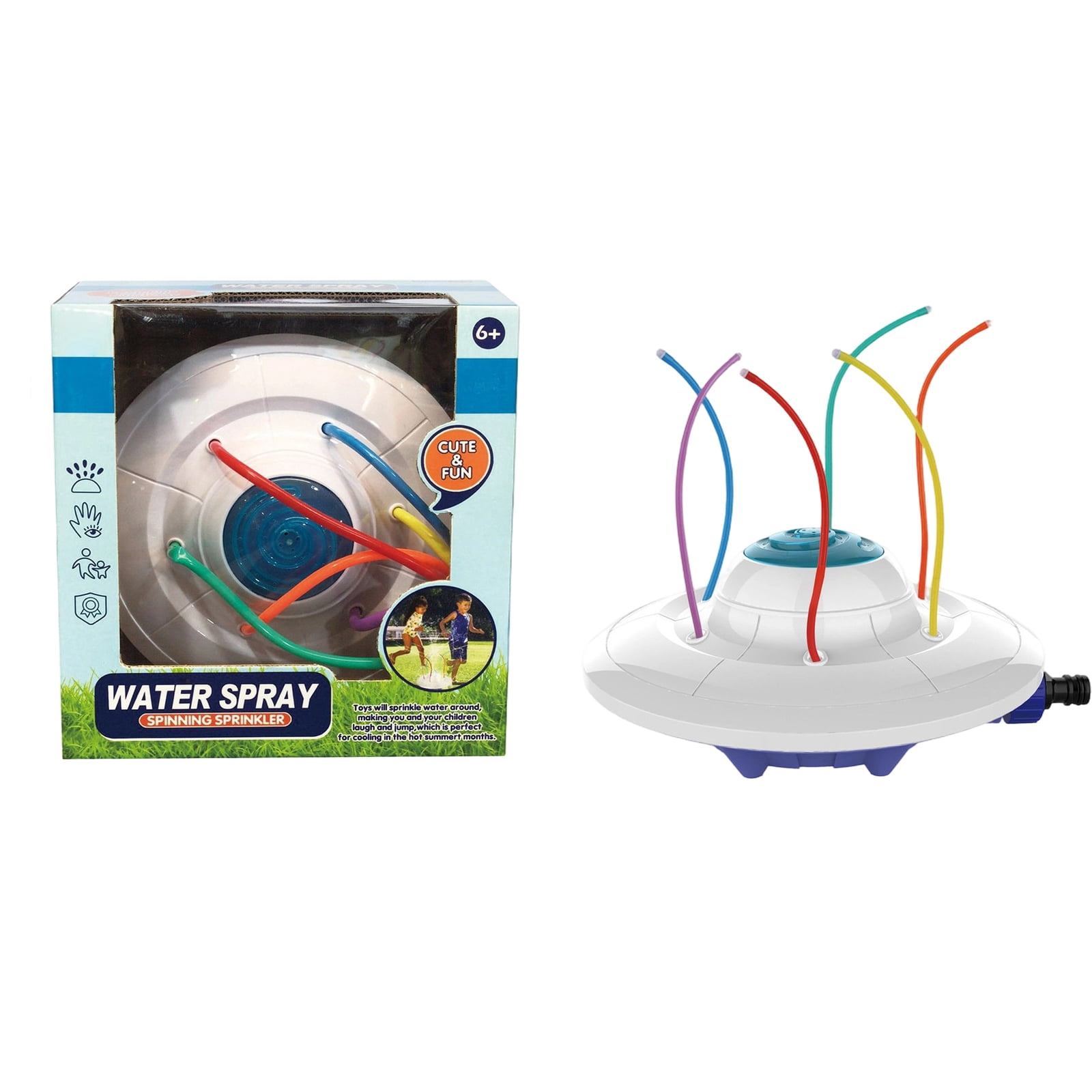 Sprinkler Toy for Yard, Rotating Garden Water Sprinkler with Insect Flower Design, Outdoor Summer Lawn Water Play Toy for Backyard Fun, Birthday Gifts , C