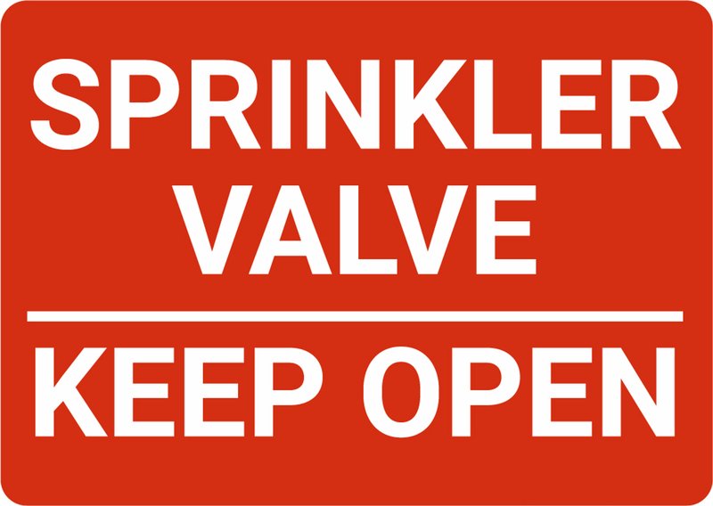 Keep Open Spring Sprinkler Valve Keep Open Sign Metal 12