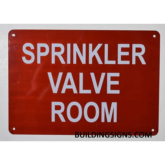 Building Signs Aluminum Sprinkler Valve Room Sign