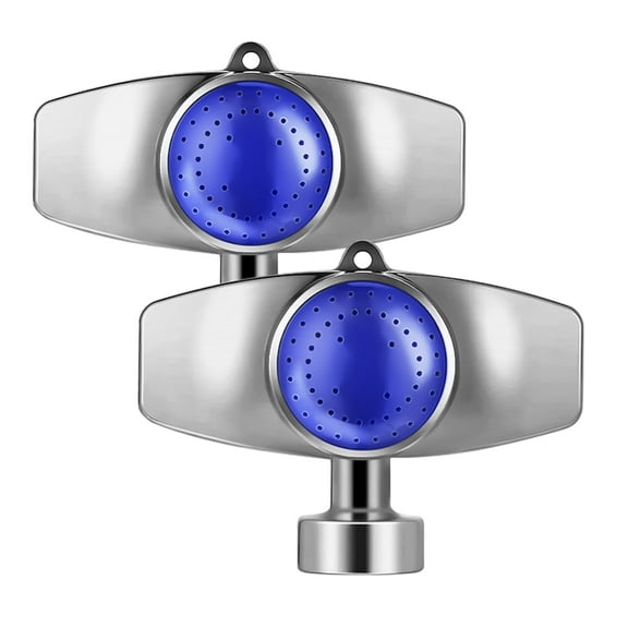 Sprinkler for Yard, FlashWee 2 Pack Metal Spot Sprinkler, Circle Pattern Spot Sprinkler for Lawn Garden Yard, Water Spray Cool Down Tool with Gentle Water Flow