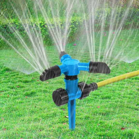 Sprinklers for Lawn, Garden Water Sprinkler for Yard, Lawn Sprinkler 360 Degree Rotating for Yard Large Area Coverage, Garden Sprinklers for Plant Irrigation and Kids Playing - Blue