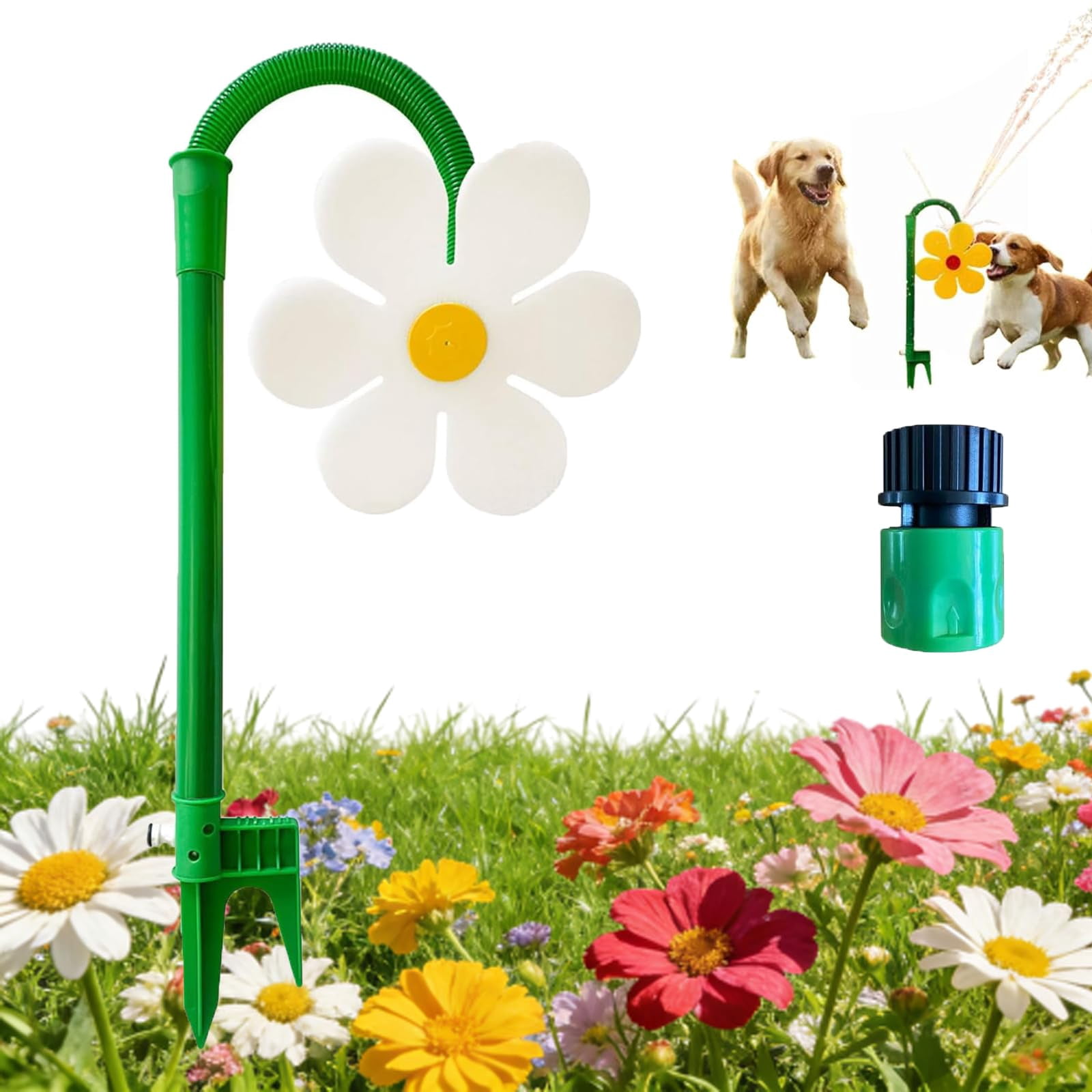 Sprinklers for Yard 360° Rotating Dancing Sunflower Sprinkler, Funny Lawn Watering Tool for Yard, Dogs, Kids Playing, Garden Irrigation