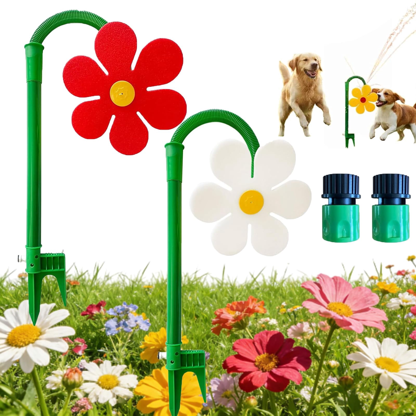 Sprinklers for Yard 360° Rotating Dancing Sunflower Sprinkler, Funny Lawn Watering Tool for Yard, Dogs, Kids Playing, Garden Irrigation
