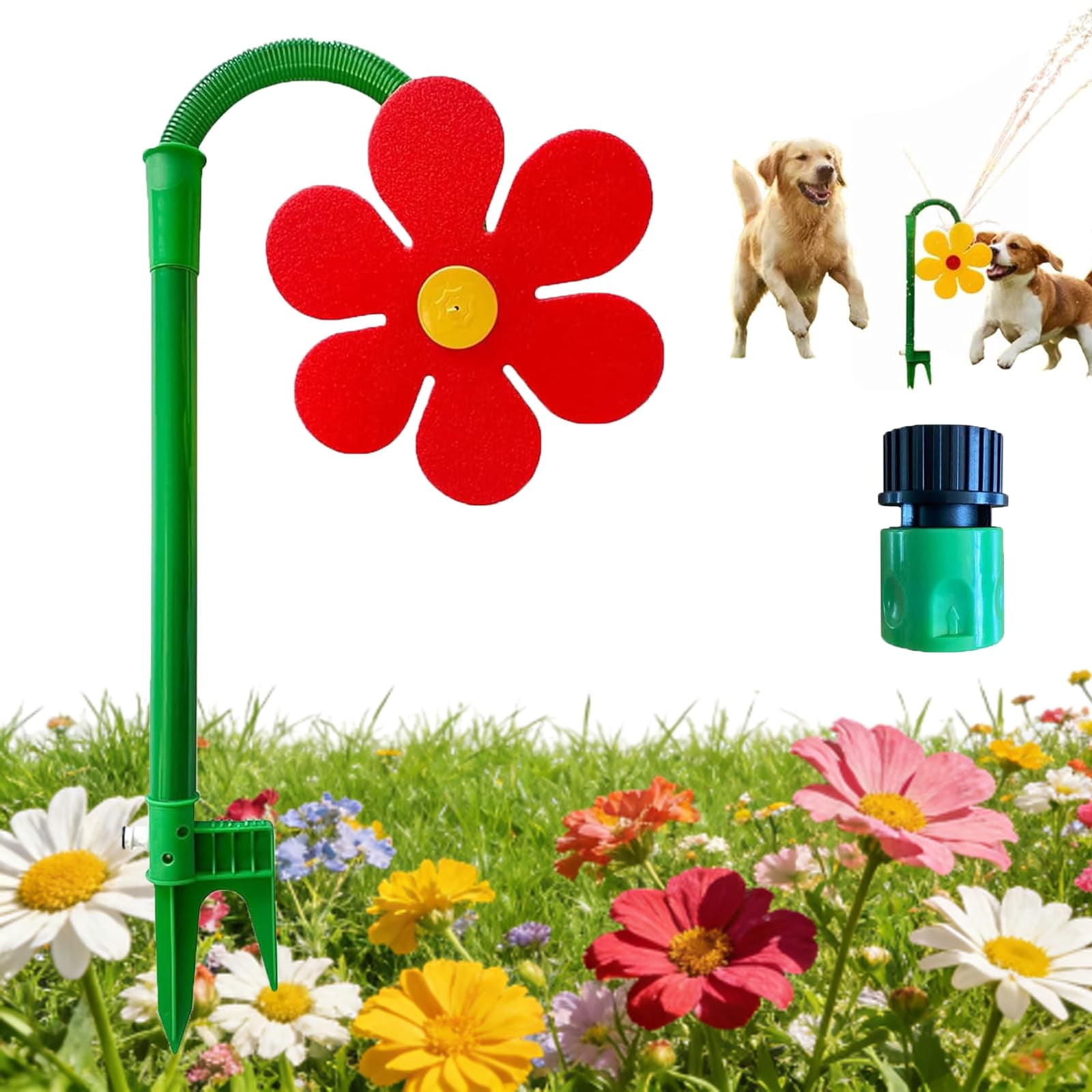 Sprinklers for Yard 360° Rotating Dancing Sunflower Sprinkler, Funny Lawn Watering Tool for Yard, Dogs, Kids Playing, Garden Irrigation