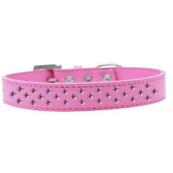 Sprinkles Bright Pink Crystals Dog Collar, Bright Pink - Size 16