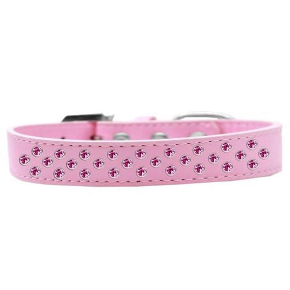 Sprinkles Bright Pink Crystals Dog Collar, Light Pink - Size 20