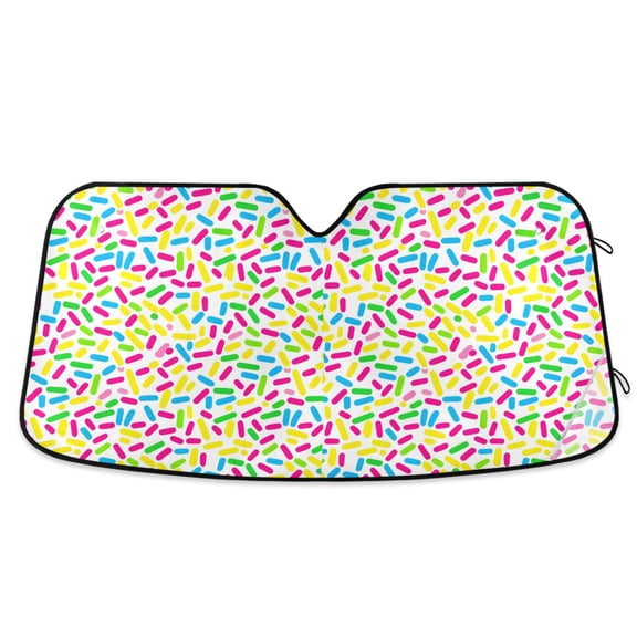 Sprinkles Car Windshield Sun Shade Foldable Car Front Window Visor Heat and UV Protection 53x23.5