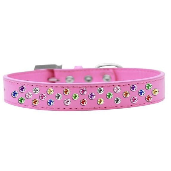 Sprinkles Dog Collar, Confetti Crystals, Bright Pink - Size 14