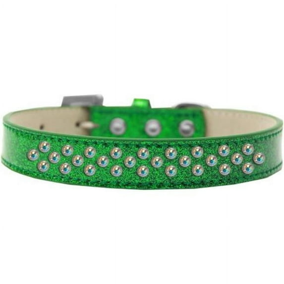 Sprinkles Ice Cream AB Crystals Dog Collar, Emerald Green - Size 20